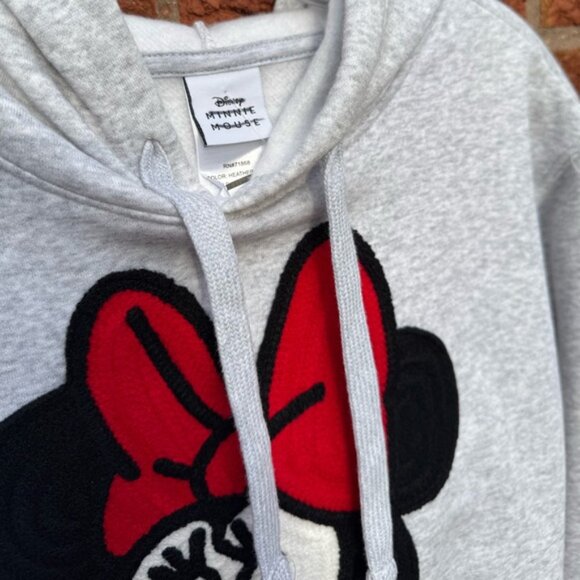Disney Minnie Mouse Grey Stitched/Crocheted Hoodie- Size Small - Picture 6 of 9